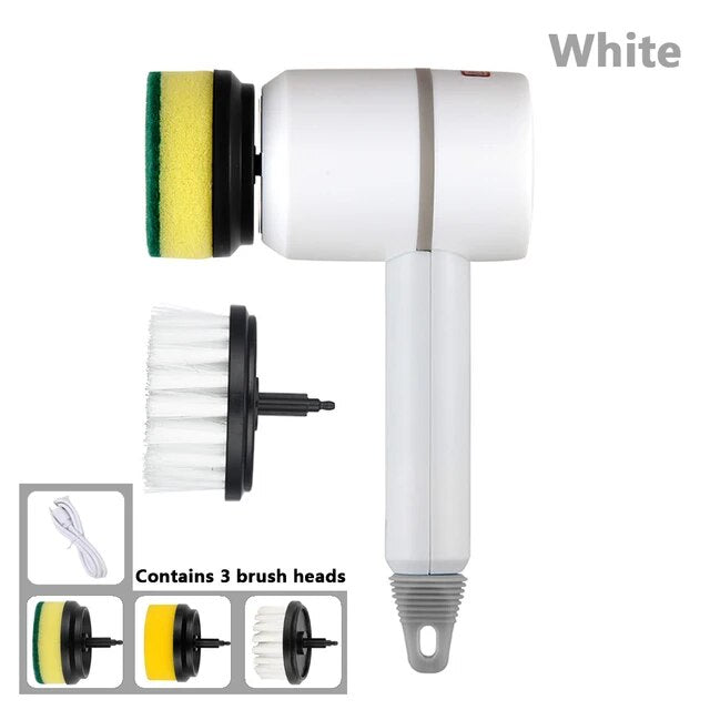 3 In 1 Electric Chargeable Scubber Brush