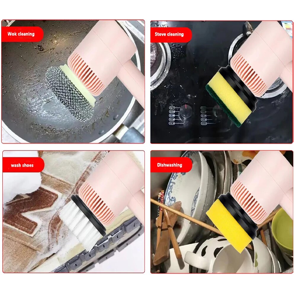3 In 1 Electric Chargeable Scubber Brush