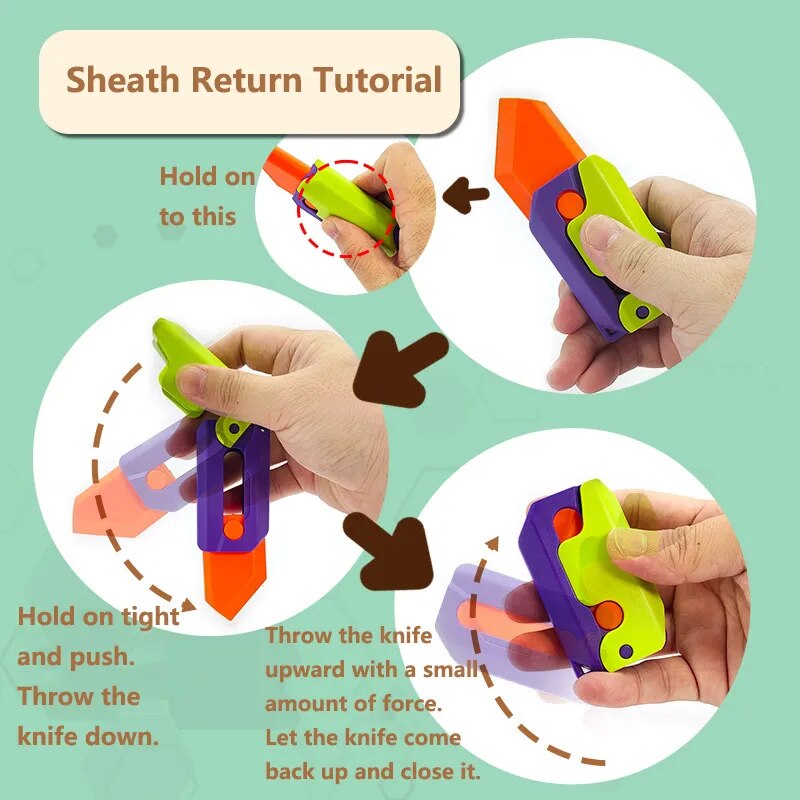 3D Printed stress relief fidget knife