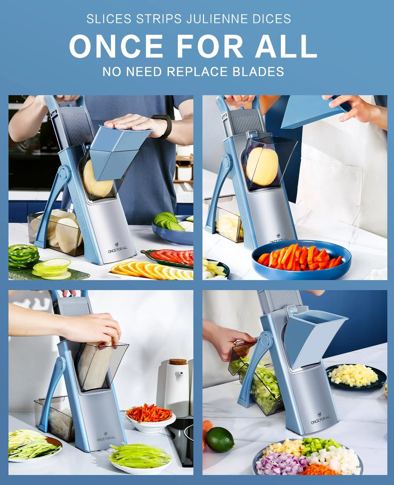 5 IN 1 Dicer, Slicer, Chopper And More!