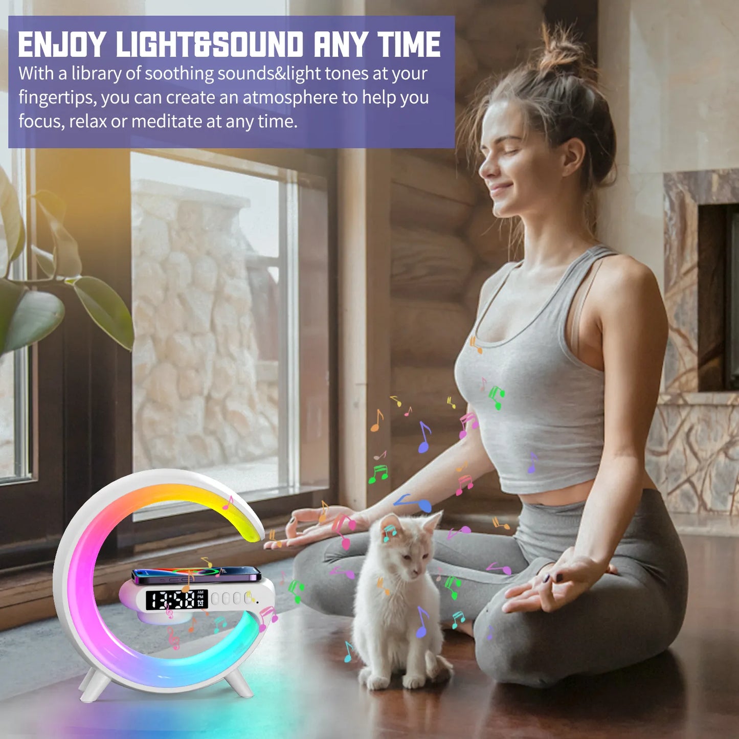 RGB Wireless Charging Alarm Clock